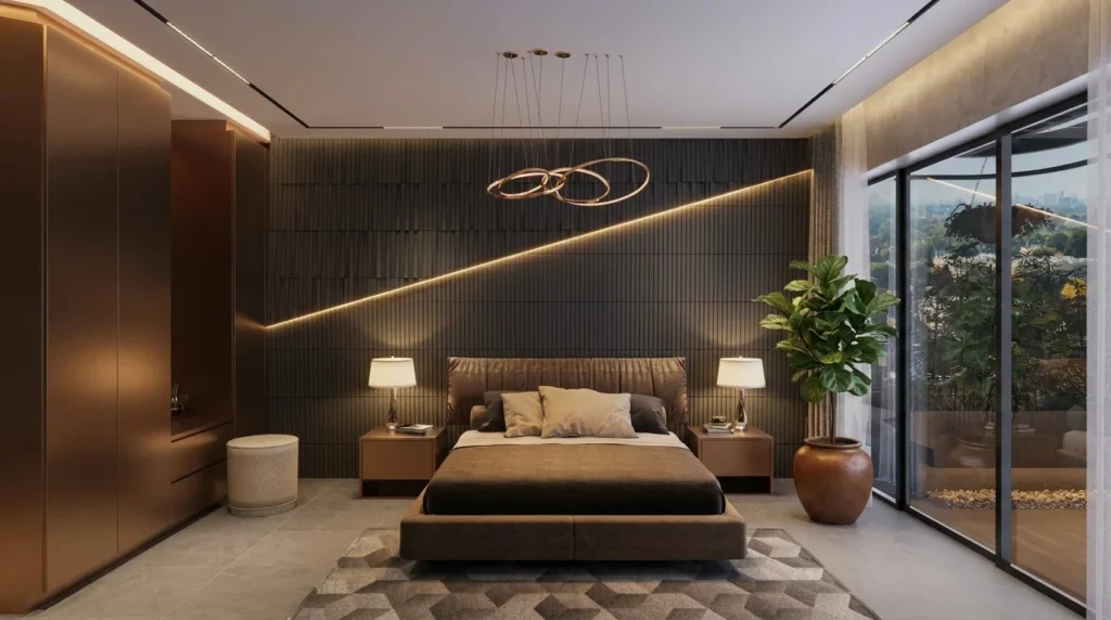 Minimalist bedroom design for relaxation.