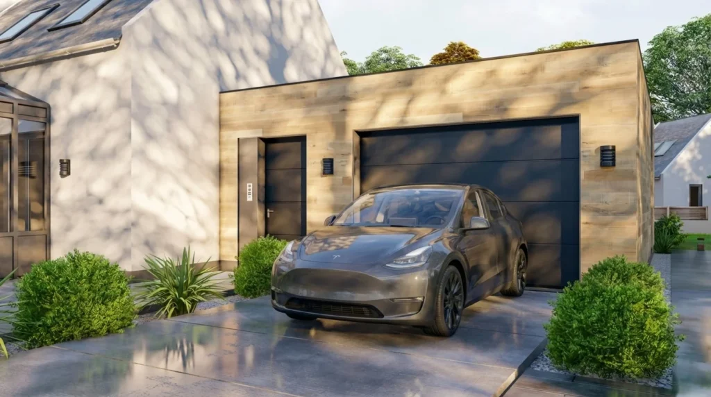 A happy family in their new living room, searching for the ideal family apartment to buy.